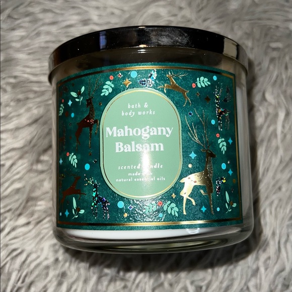 New bath and body works mahagony and balsam 3 wick candle! - Picture 1 of 4